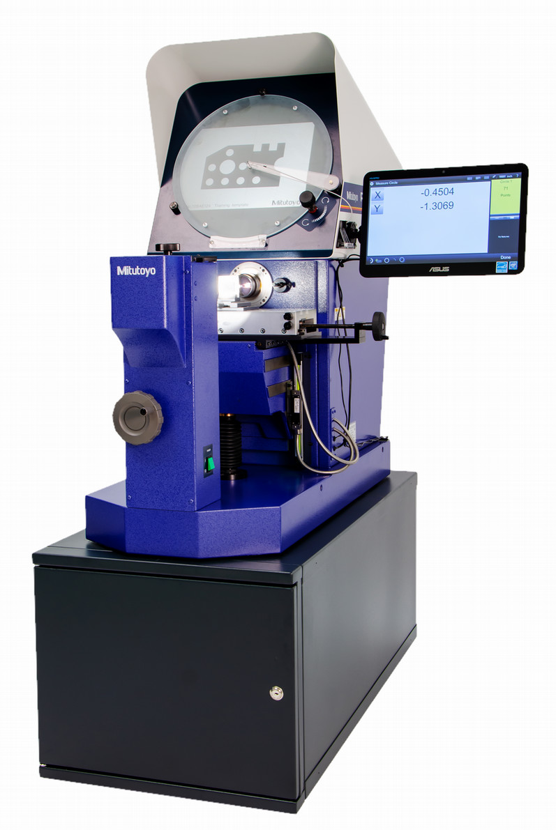 an image of the profile projector offered by the HECM machine shop
